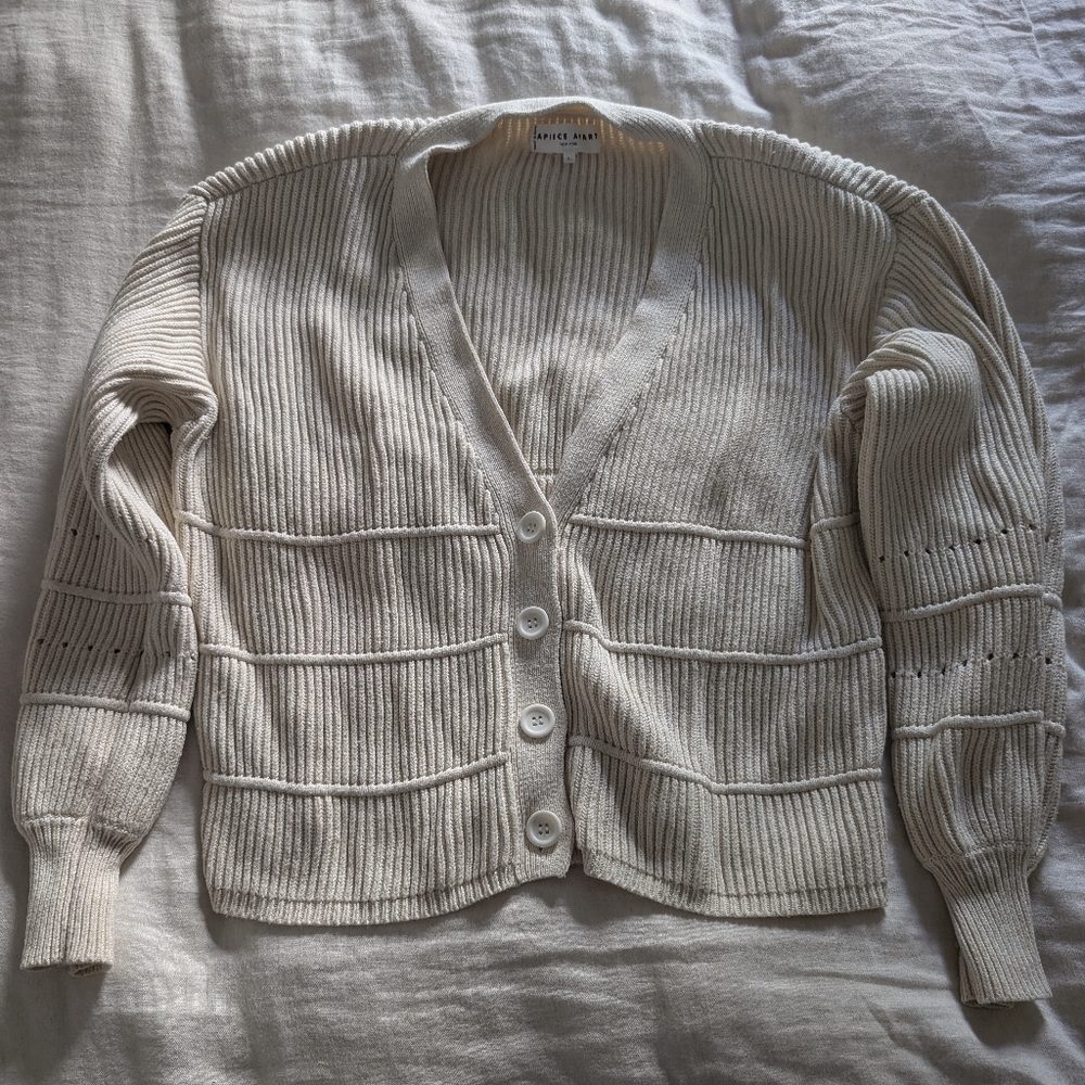 Apiece apart cream cardigan